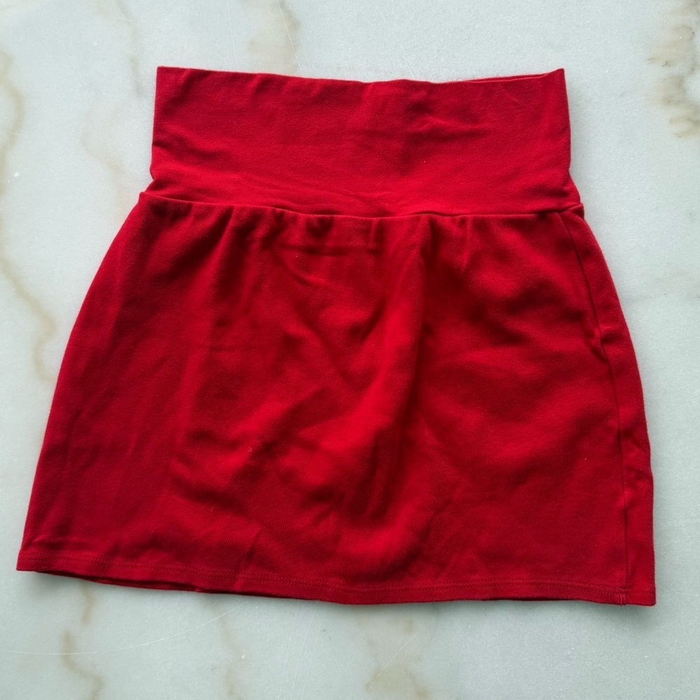 American Apparel Red Mini Pencil Skirt Night Out